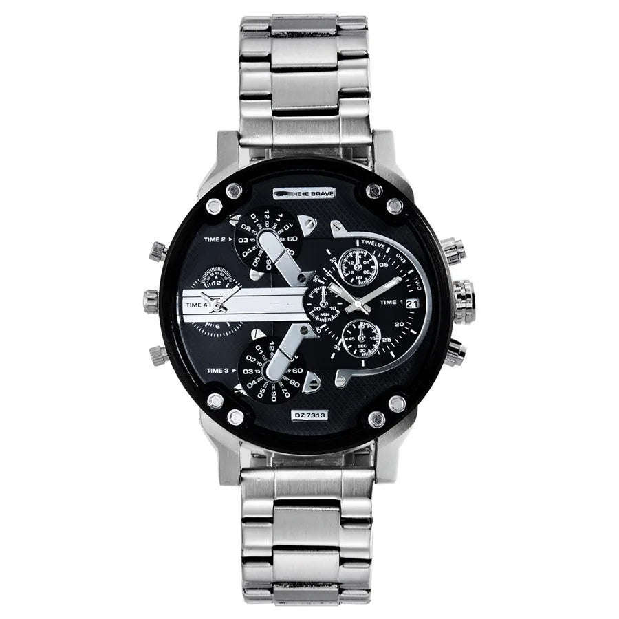 Trendy Men's Stainless Steel Watch