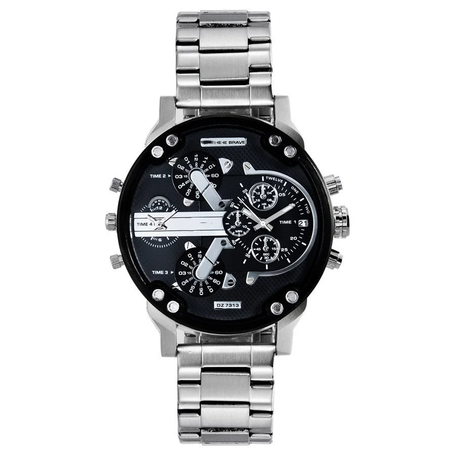 Trendy Men's Stainless Steel Watch